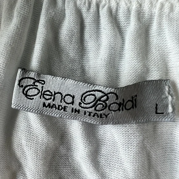 Elena Baldi White Floral Silk Bridal Dainty Ethereal Romantic Sleeveless Top - Picture 6 of 11